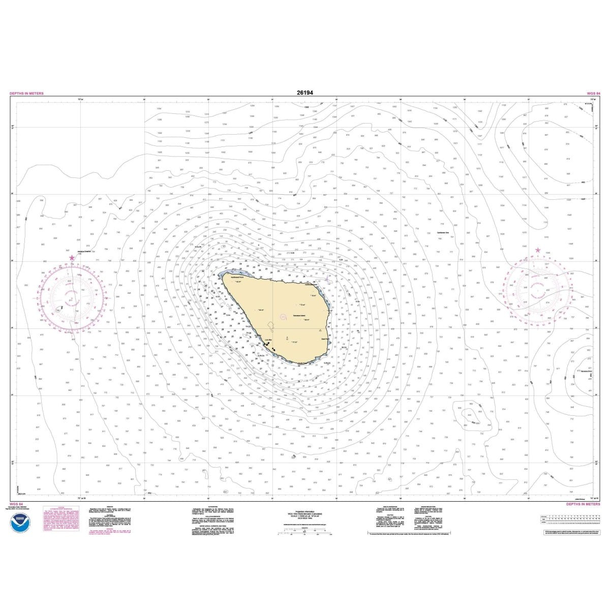 Historical NOAA Chart 26194: Navassa Island - Life Raft Professionals