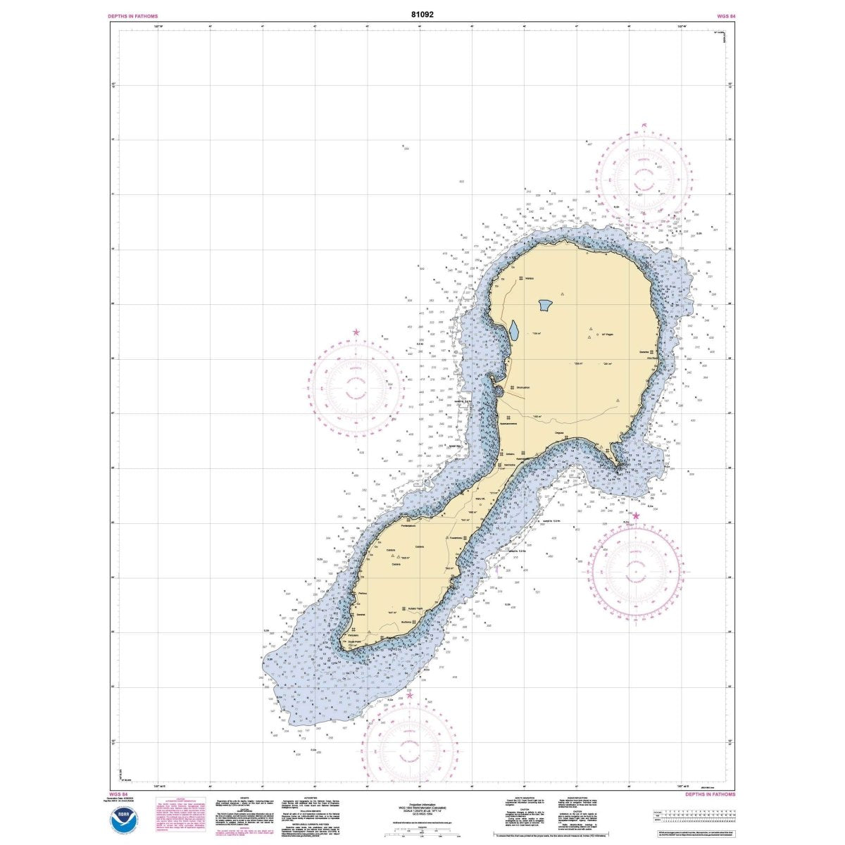 Historical NOAA Chart 81092: Commonwealth of the Northern Mariana Islands - Life Raft Professionals