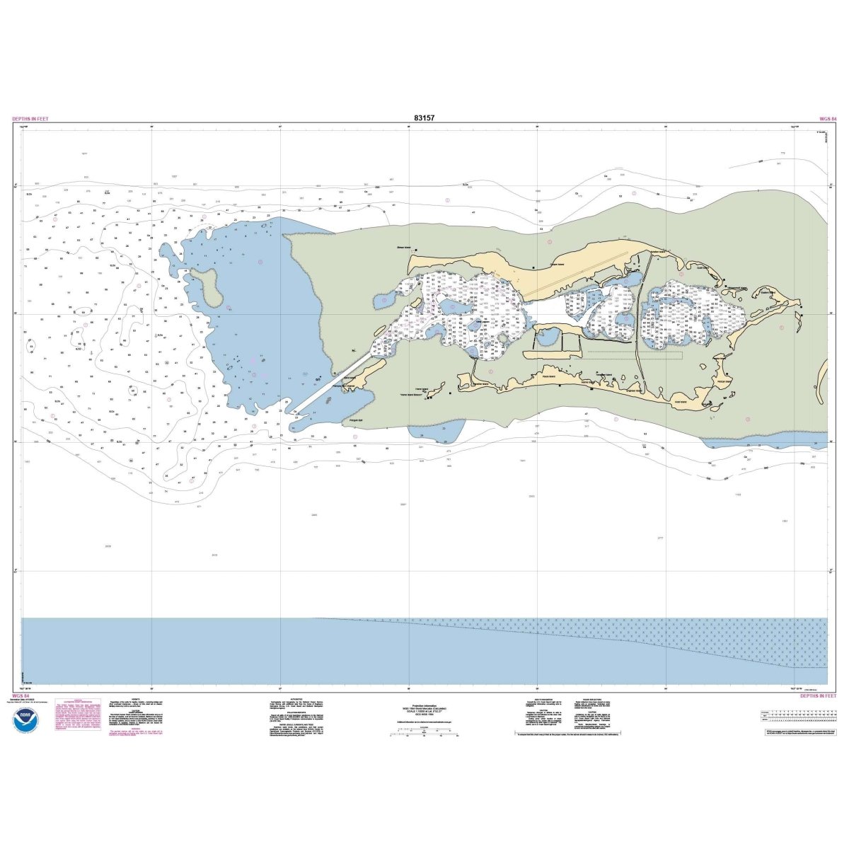 Historical NOAA Chart 83157: Palmyra Atoll; Approaches to Palmyra Atoll - Life Raft Professionals