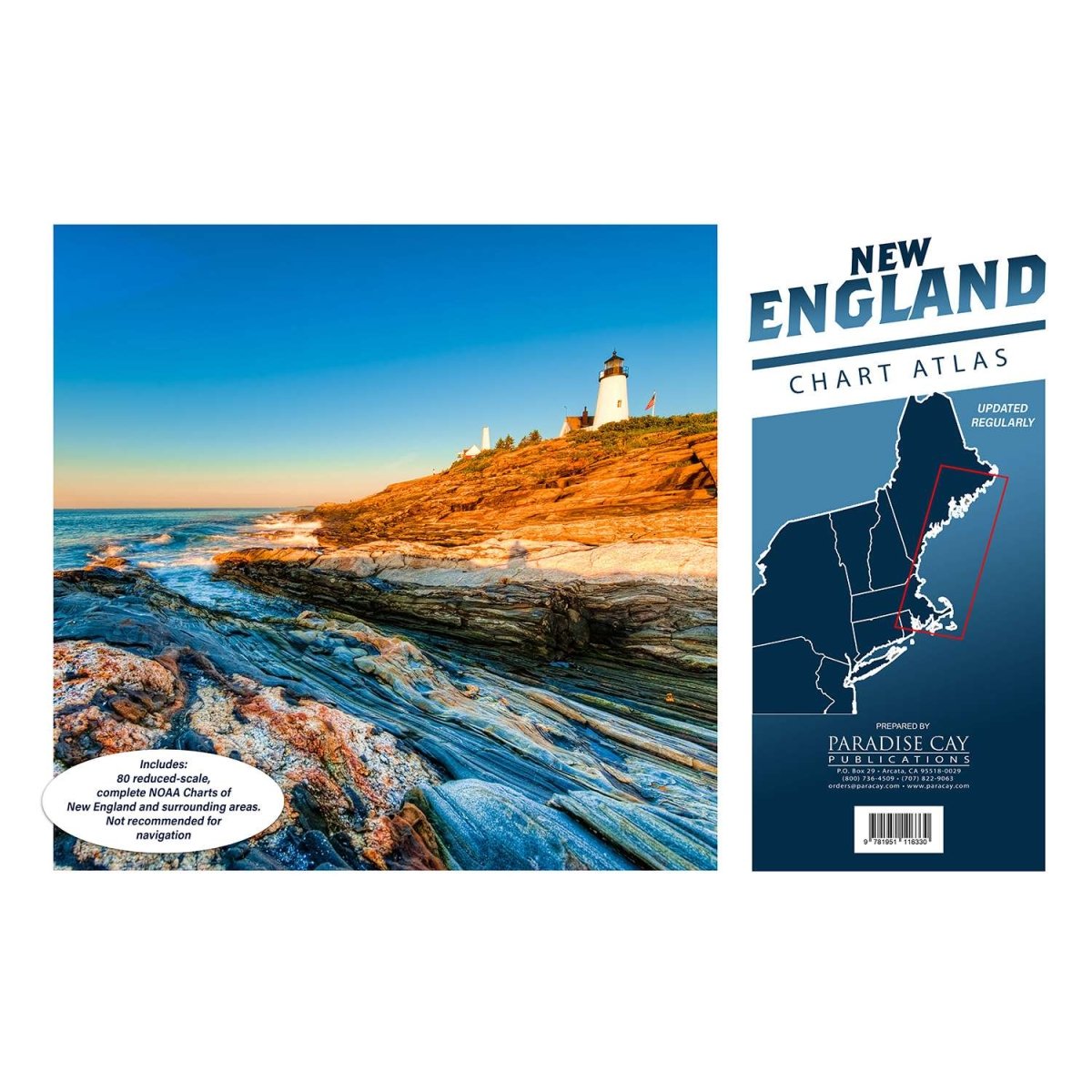 New England Chart Atlas (12x18 spiral-bound) - Life Raft Professionals
