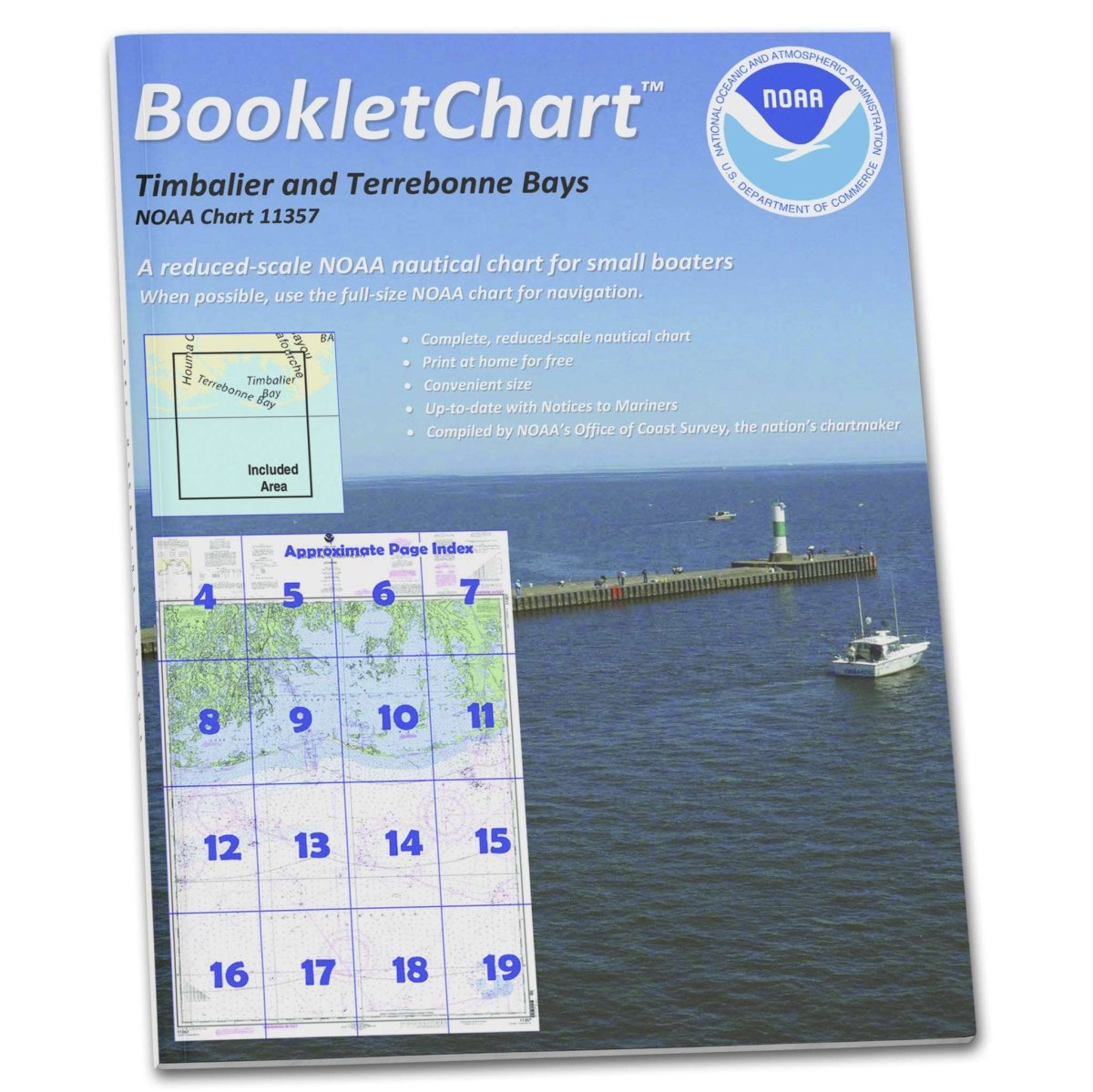 NOAA Booklet Chart 11357: Timbalier and Terrebonne Bays - Life Raft Professionals