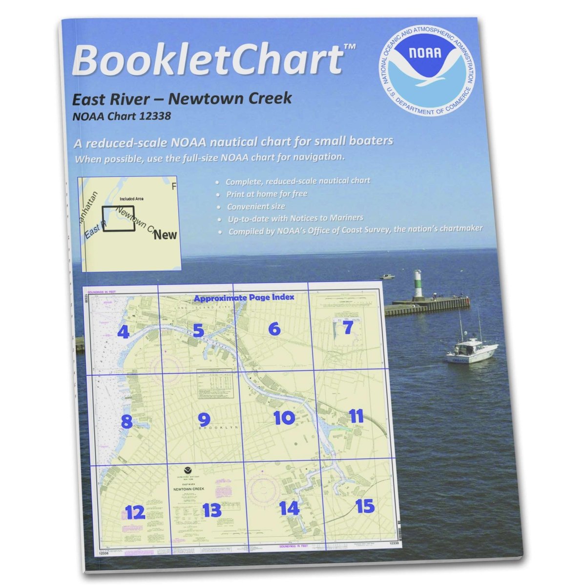 NOAA Booklet Chart 12338: East River Newtown Creek - Life Raft Professionals