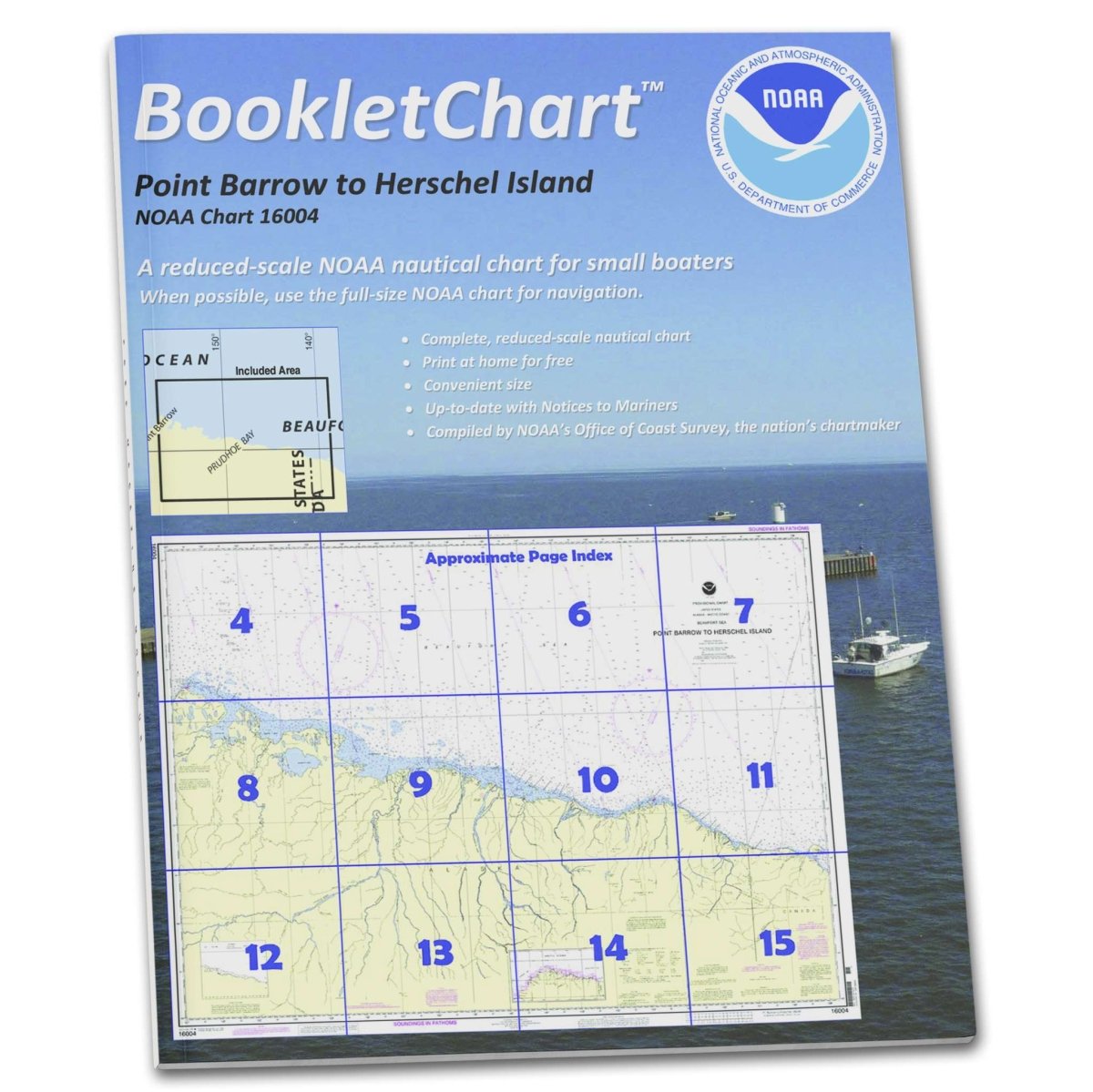 NOAA Booklet Chart 16004: Point Barrow to Herschel Island - Life Raft Professionals