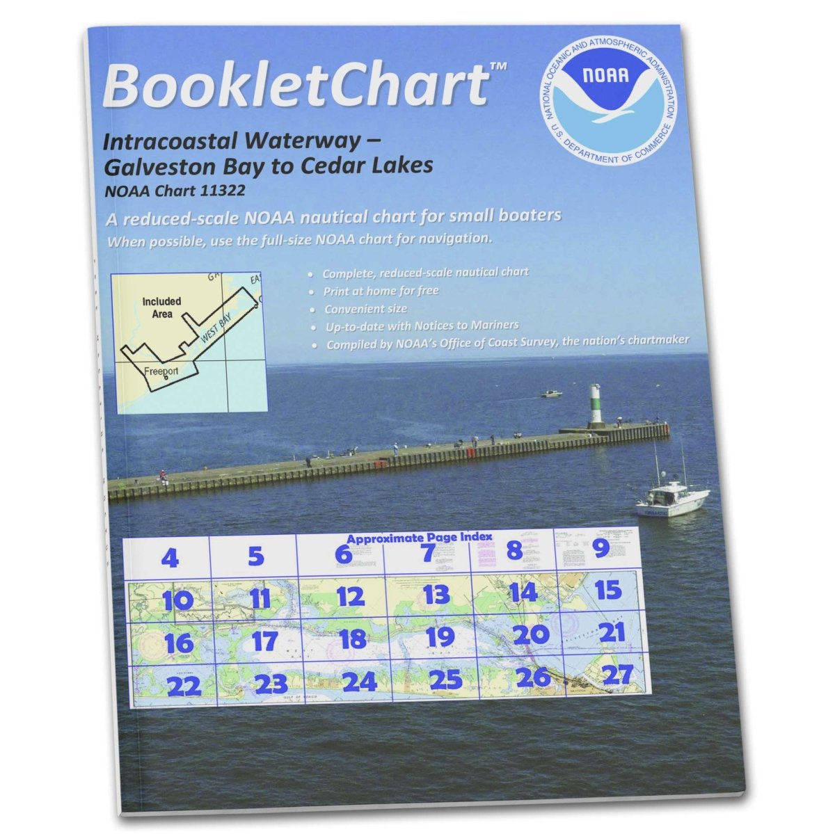 NOAA BookletChart 11322: Intracoastal Waterway Galveston Bay to Cedar Lakes - Life Raft Professionals