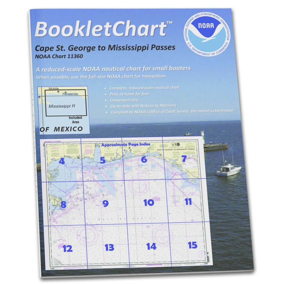 NOAA BookletChart 11360: Cape St. George to Mississippi Passes - Life Raft Professionals