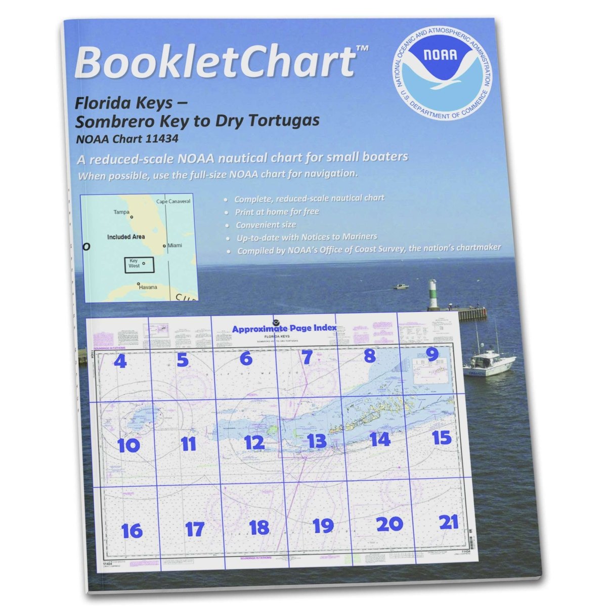 NOAA BookletChart 11434: Florida Keys Sombrero Key to Dry Tortugas - Life Raft Professionals