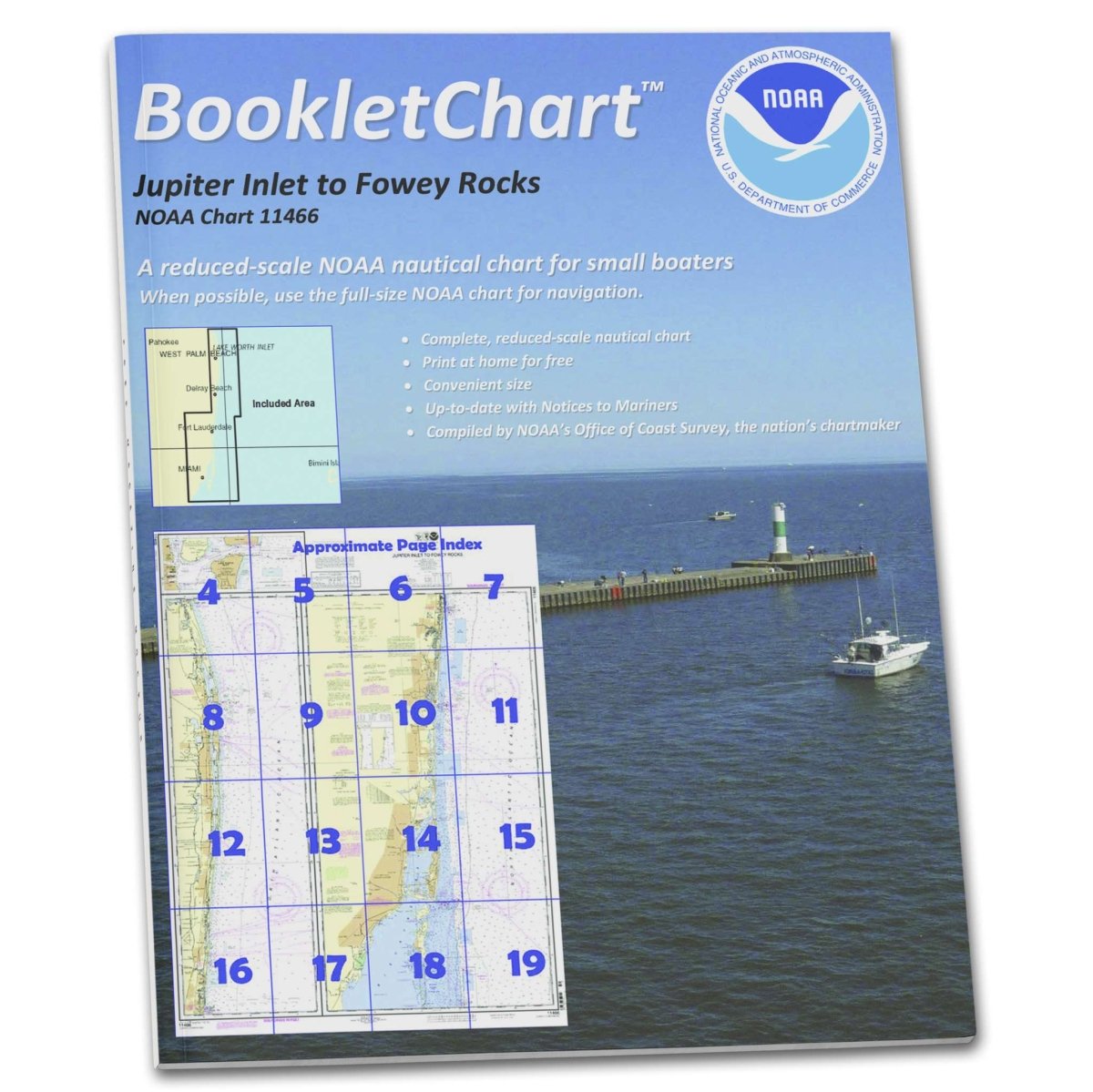 NOAA BookletChart 11466 Jupiter Inlet to Fowey Rocks; Lake Worth Inlet