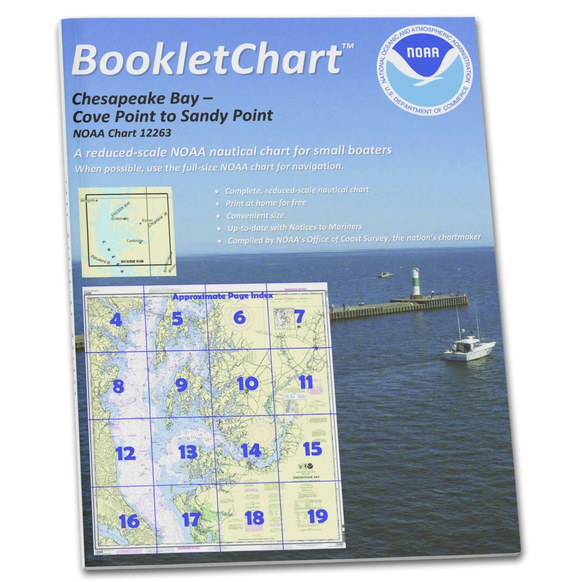 NOAA BookletChart 12263: Chesapeake Bay Cove Point to Sandy Point - Life Raft Professionals