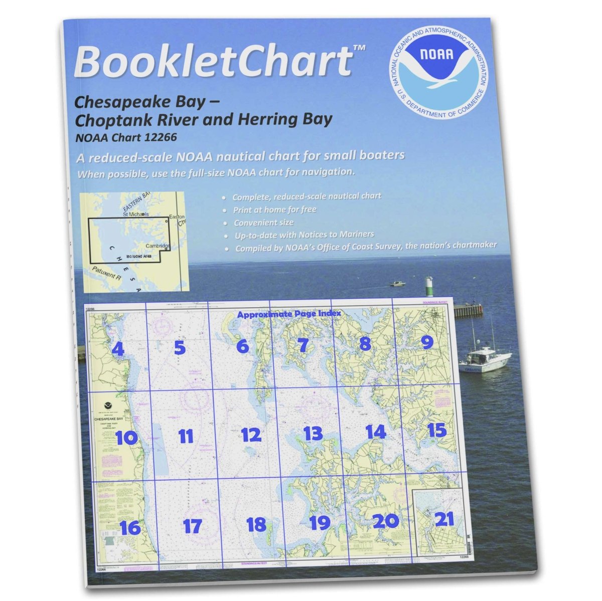 NOAA BookletChart 12266: Chesapeake Bay Choptank River and Herring Bay; Cambridge - Life Raft Professionals