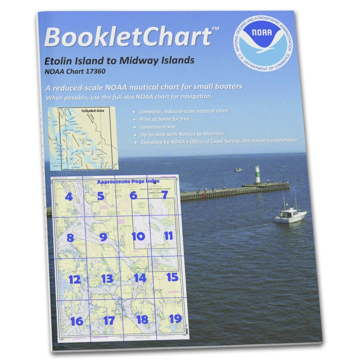 NOAA BookletChart 17360: Etolin Island to Midway Islands: Including Sumner Strait; Holkham Bay; B. - Life Raft Professionals