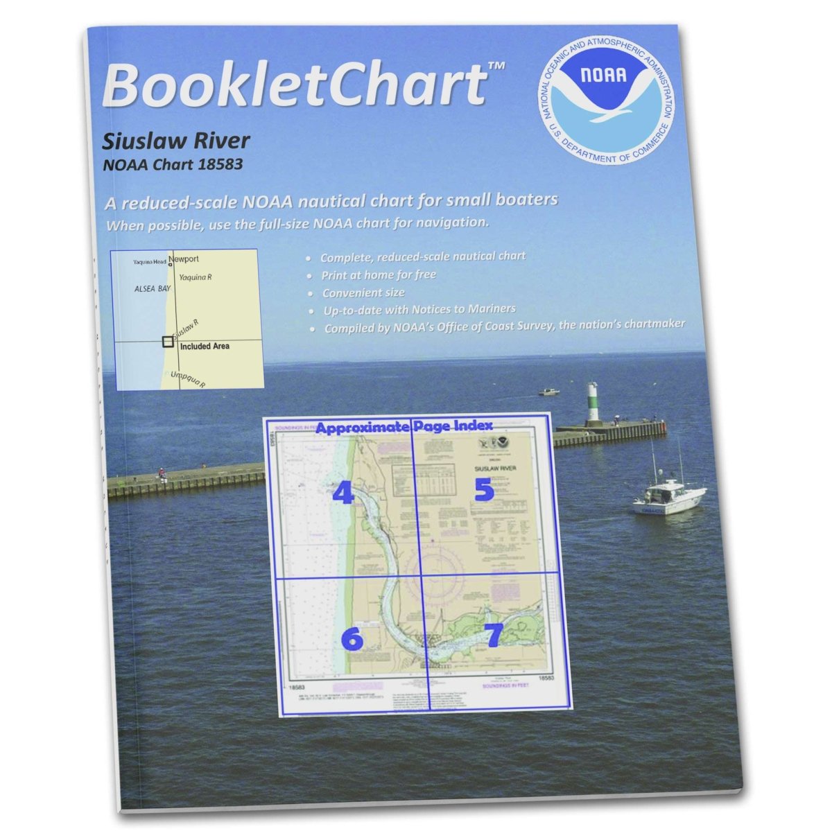 NOAA BookletChart 18583: Siuslaw River - Life Raft Professionals