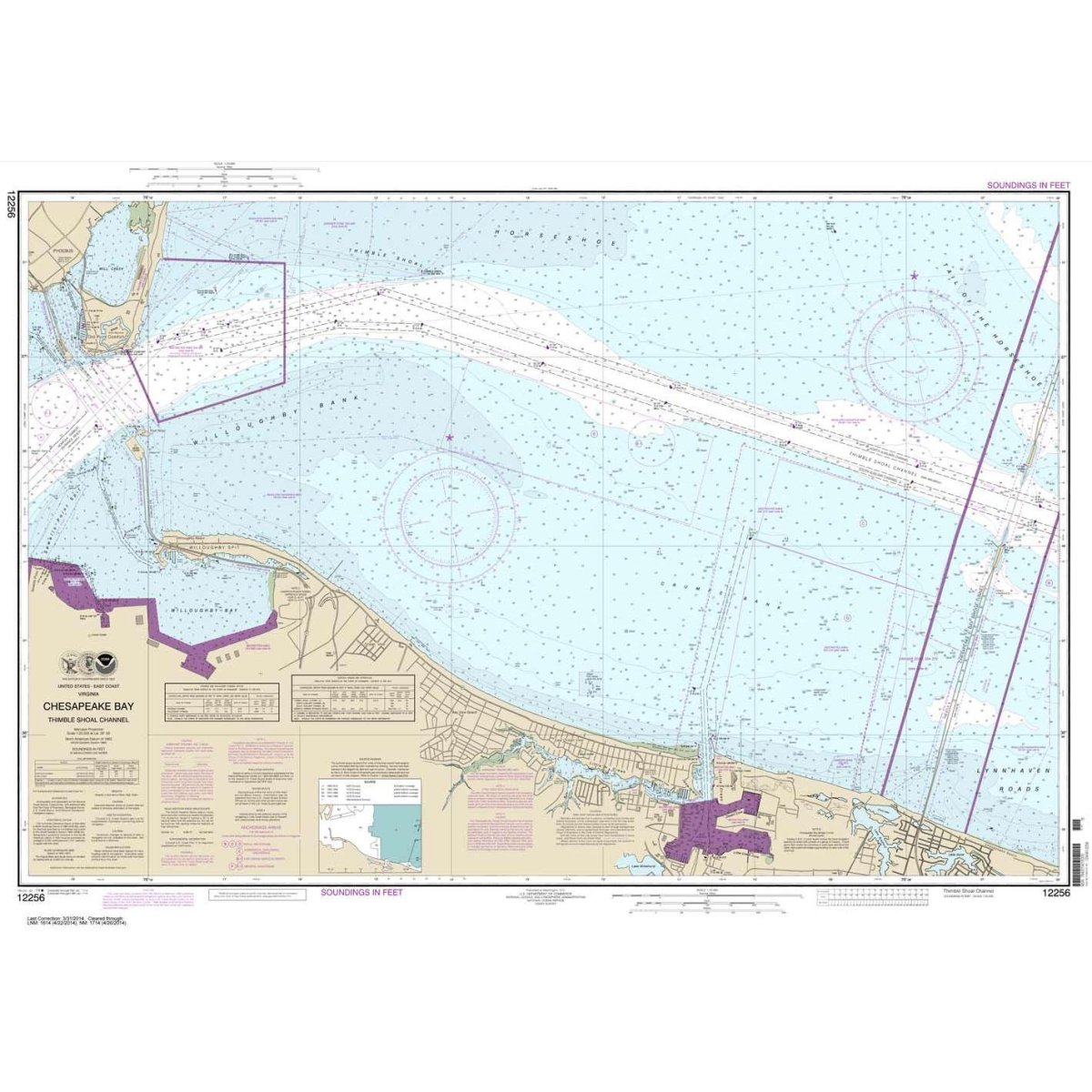 NOAA Chart 12256: Chesapeake Bay Thimble Shoal Channel - Life Raft Professionals