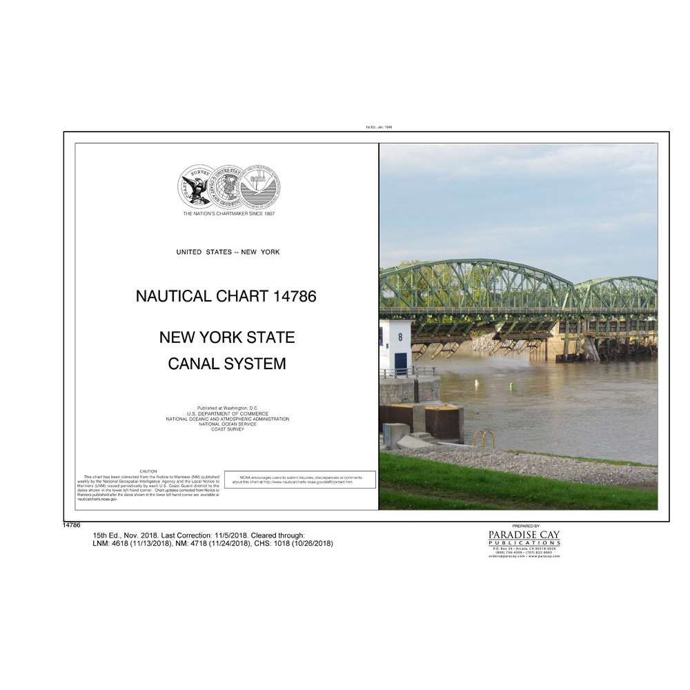 NOAA Chart 14786: New York State Barge Canal System (70 page Booklet) - Life Raft Professionals