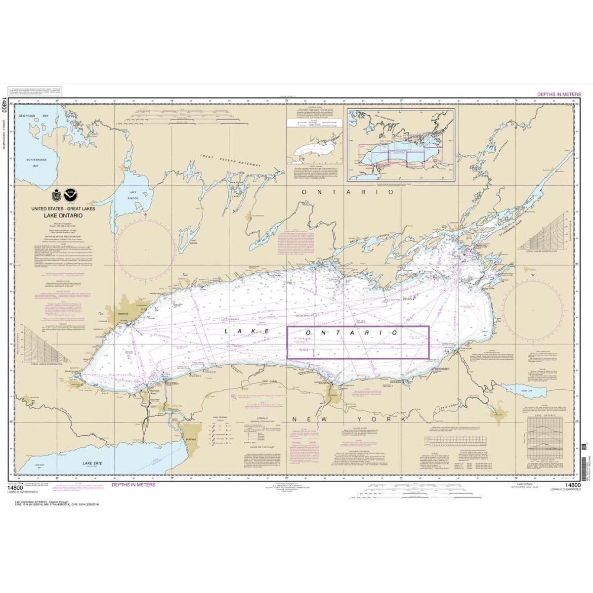 NOAA Chart 14800: Lake Ontario - Life Raft Professionals