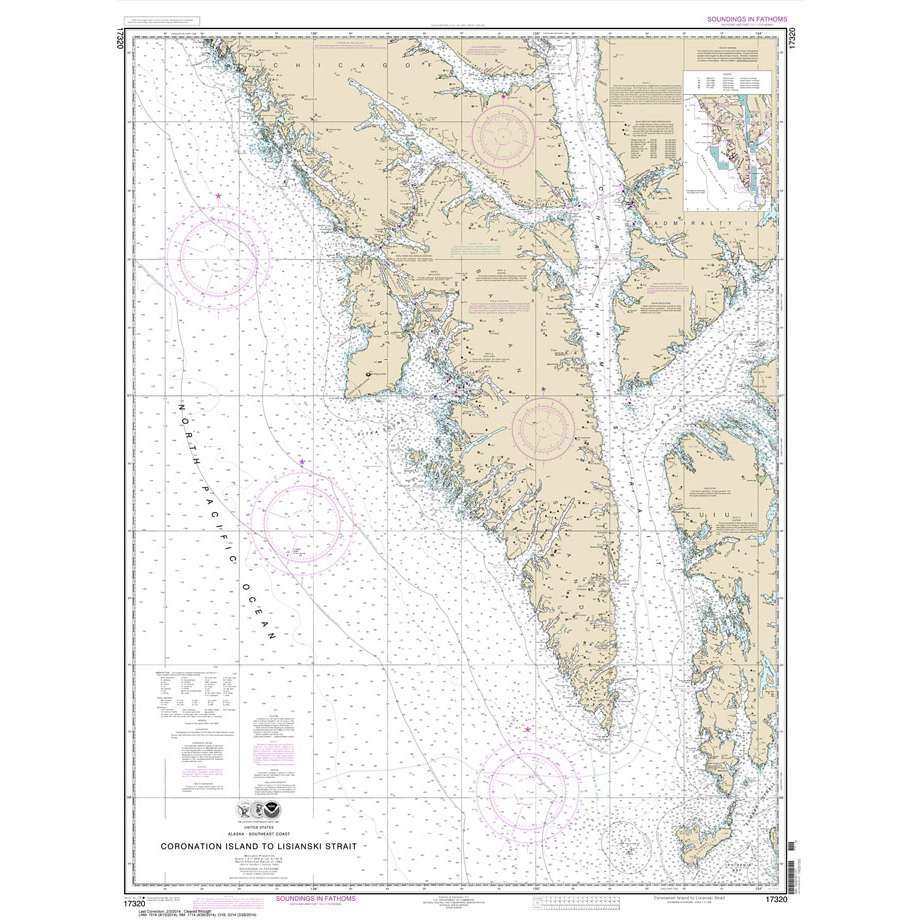 NOAA Chart 17320: Coronation Island to Lisianski Strait - Life Raft Professionals