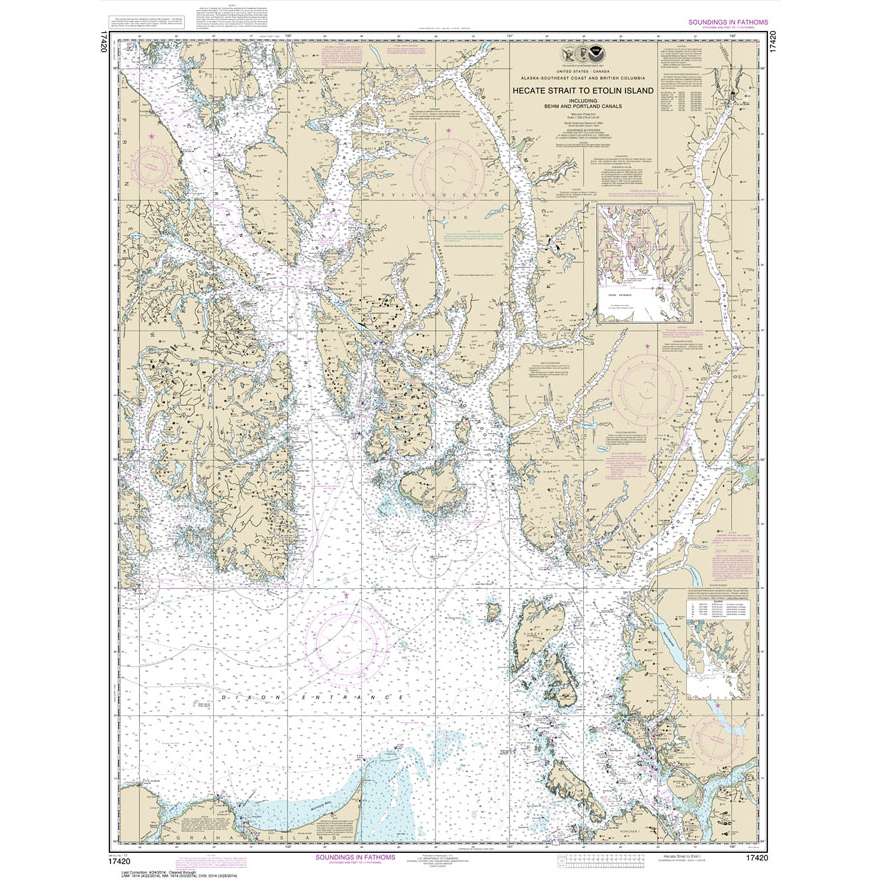 NOAA Chart 17420: Hecate Strait to Etolin Island: including Behm and Portland Canals - Life Raft Professionals