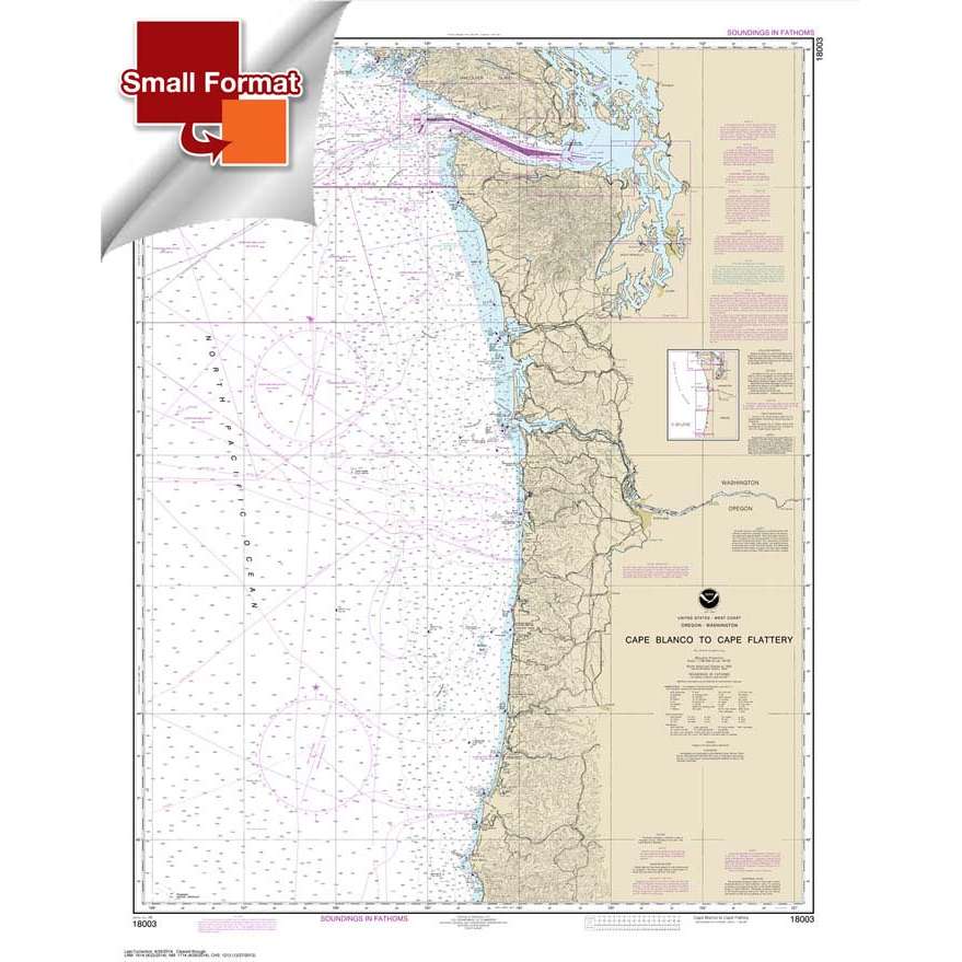 NOAA Chart 18003: Cape Blanco to Cape Flattery - Life Raft Professionals