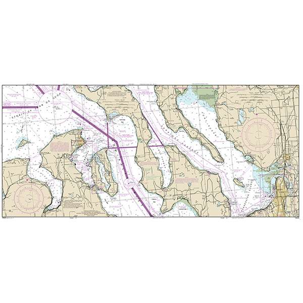 NOAA Chart 18423: Bellingham to Everett Including San Juan Islands; Blaine (7 PAGE FOLIO) Not updated since 2014 - Life Raft Professionals