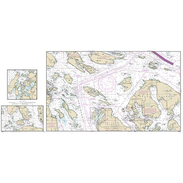 NOAA Chart 18423: Bellingham to Everett Including San Juan Islands; Blaine (7 PAGE FOLIO) Not updated since 2014 - Life Raft Professionals