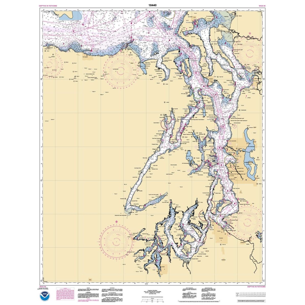 NOAA Chart 18440: Puget Sound - Life Raft Professionals