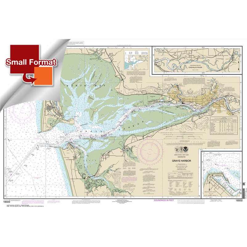 NOAA Chart 18502: Grays Harbor; Westhaven Cove - Life Raft Professionals