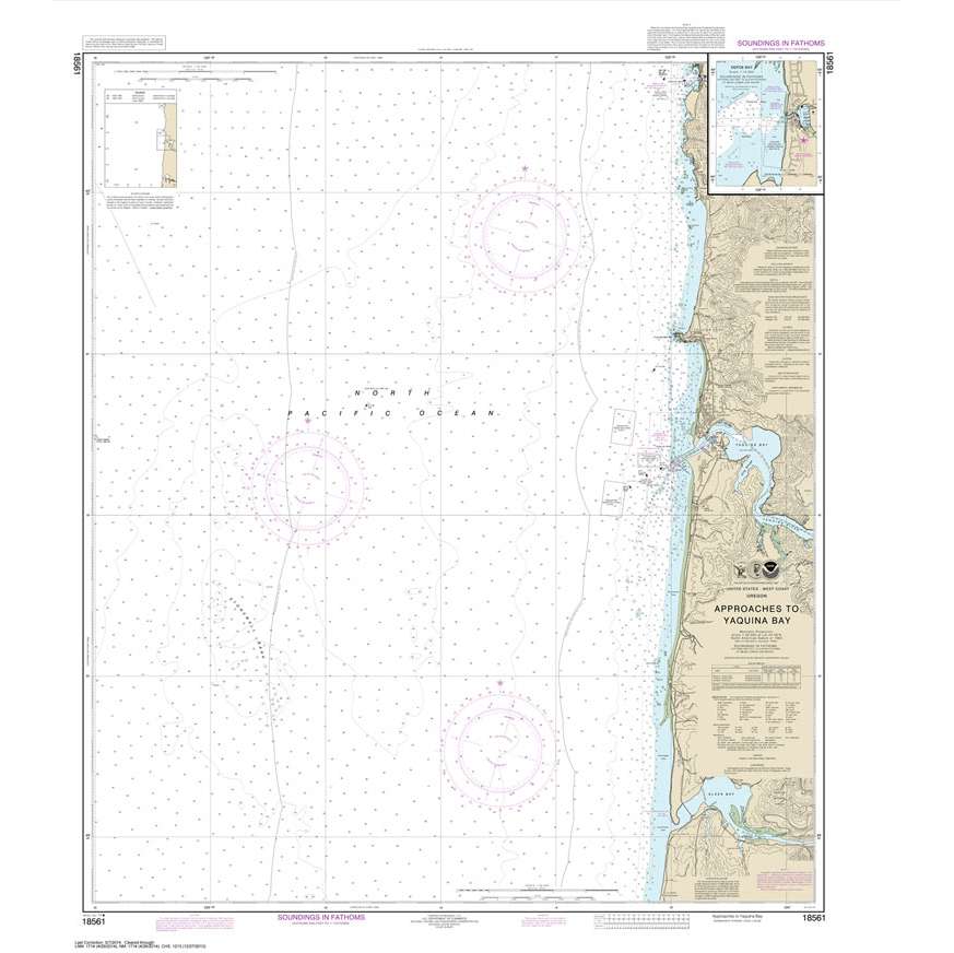 NOAA Chart 18561: Approaches to Yaquina Bay; Depoe Bay - Life Raft Professionals