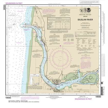 NOAA Chart 18583: Siuslaw River - Life Raft Professionals