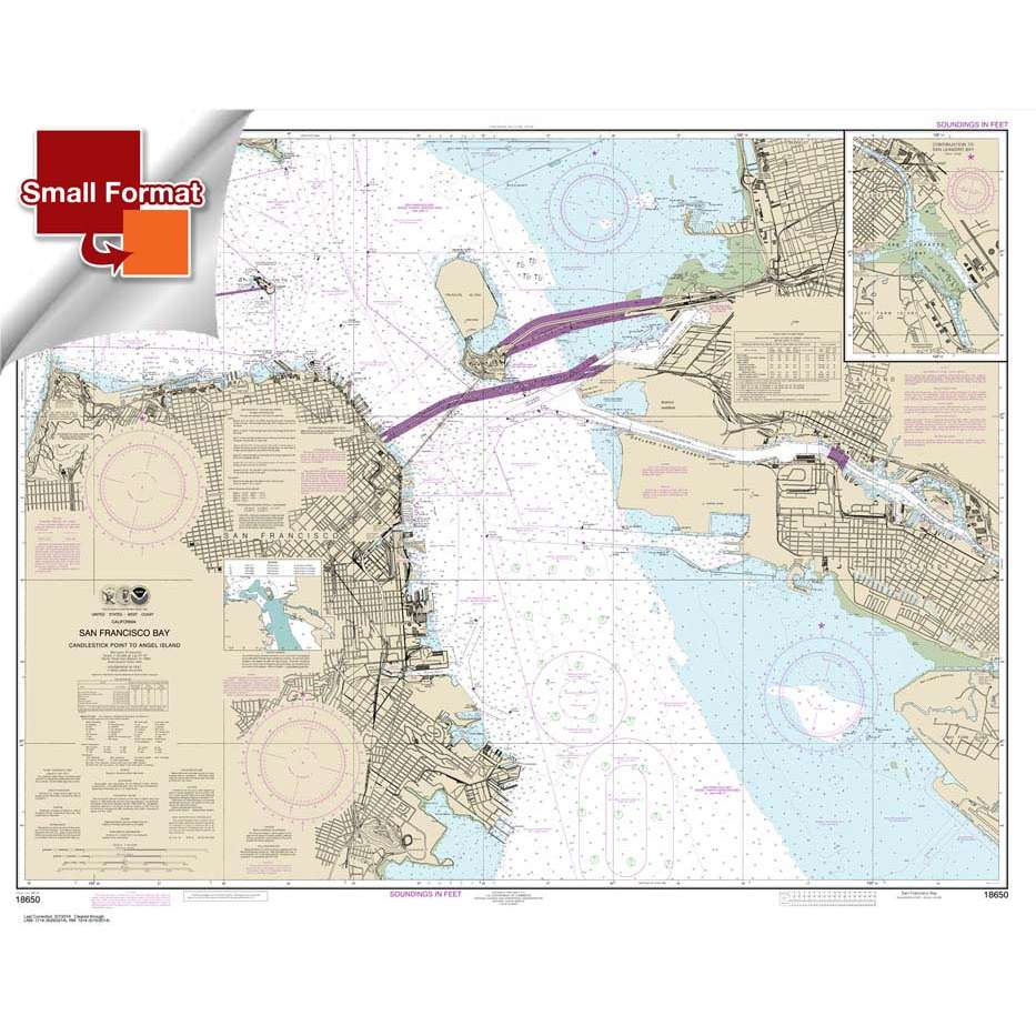 NOAA Chart 18650: San Francisco Bay Candlestick Point to Angel Island - Life Raft Professionals