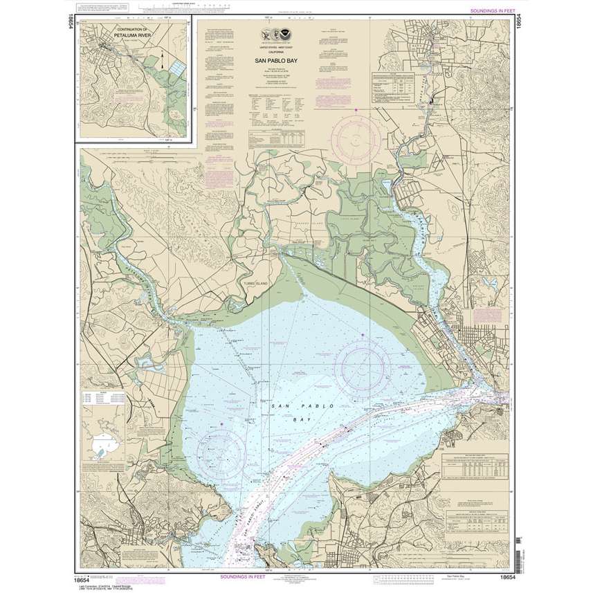 NOAA Chart 18654: San Pablo Bay - Life Raft Professionals
