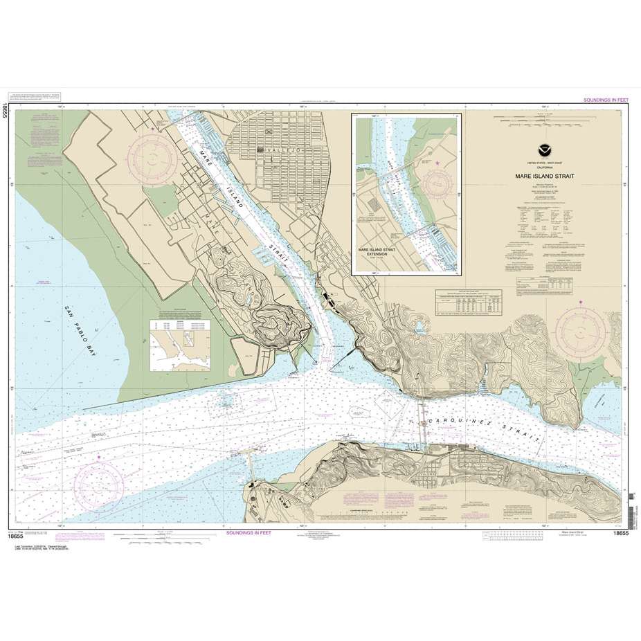 NOAA Chart 18655: Mare Island Strait - Life Raft Professionals