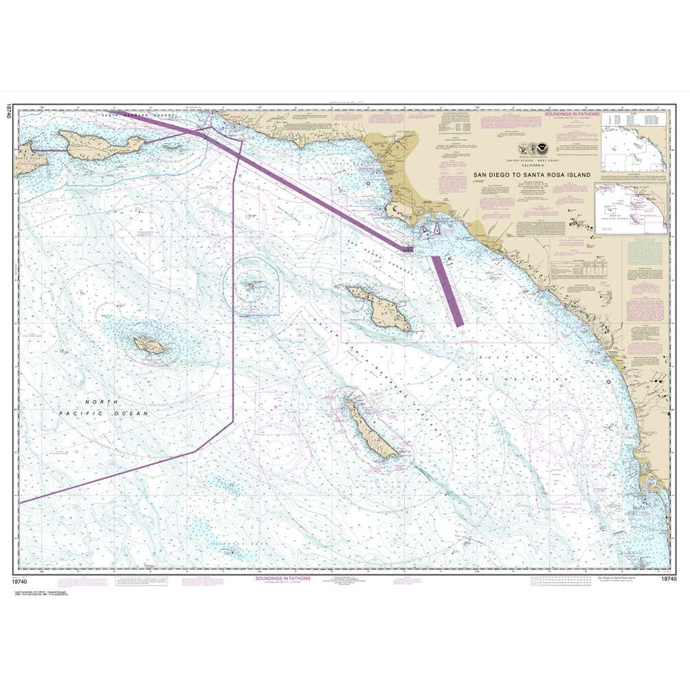 NOAA Chart 18740: San Diego to Santa Rosa Island - Life Raft Professionals