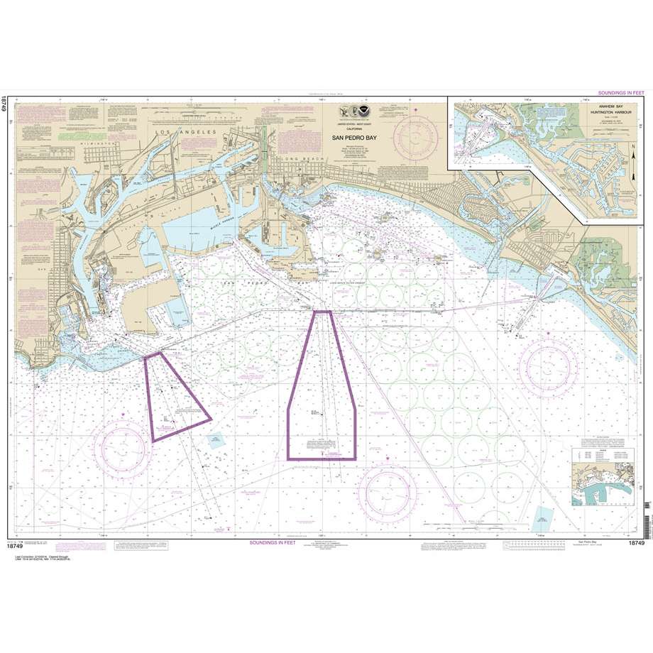 NOAA Chart 18749: San Pedro Bay; Anaheim Bay Huntington Harbor - Life Raft Professionals