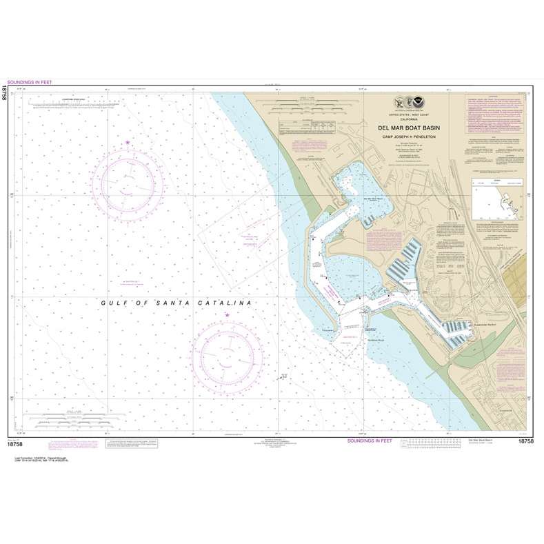 NOAA Chart 18758: Del Mar Boat Basin - Life Raft Professionals