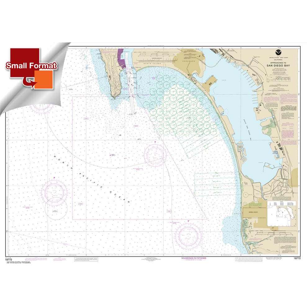 NOAA Chart 18772: Approaches to San Diego Bay - Life Raft Professionals