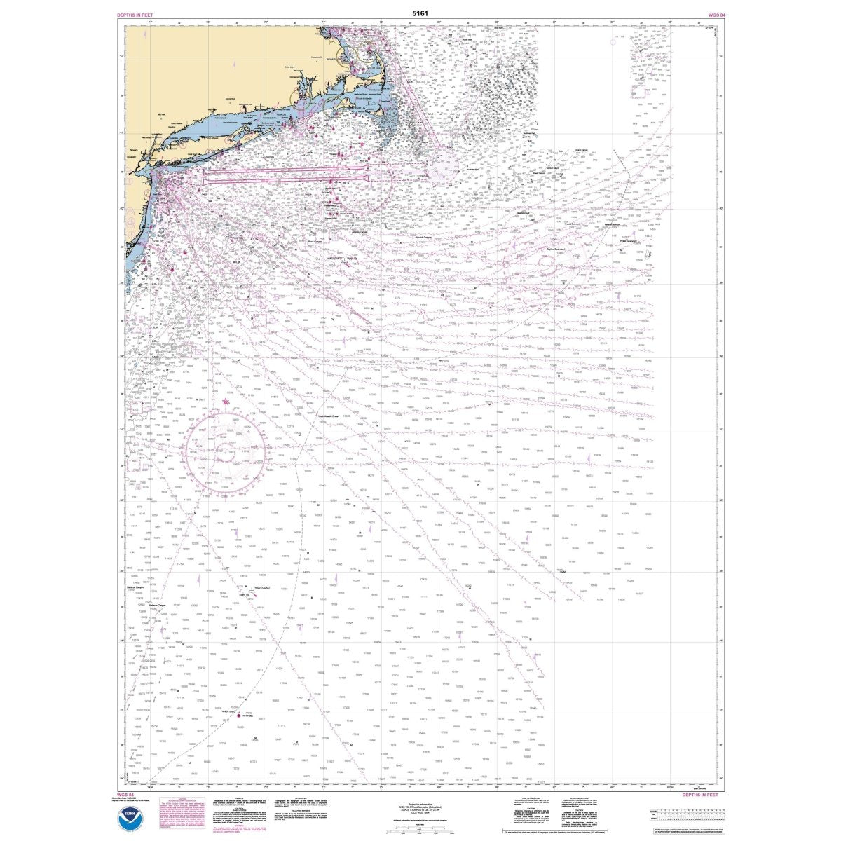 NOAA Chart 5161: Newport, Rhode Island to Bermuda (Plotting Sheet) - Life Raft Professionals