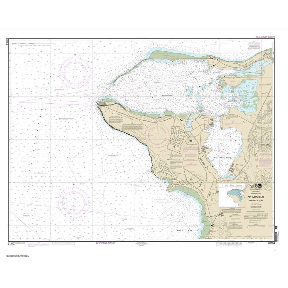 NOAA Chart 81054: Mariana Islands Apra Harbor: Guam - Life Raft Professionals