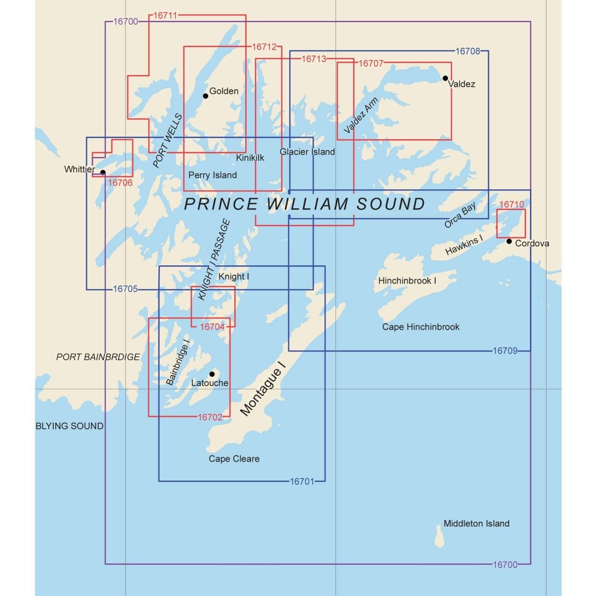 Prince William Sound BookletChart (West) - Life Raft Professionals