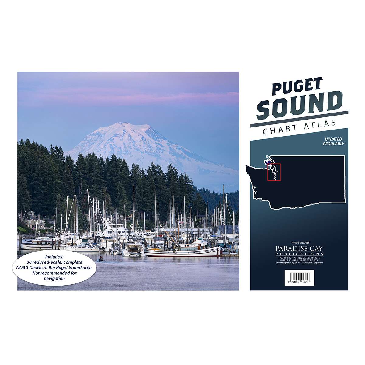 Puget Sound Chart Atlas (12x18 spiral bound) - Life Raft Professionals