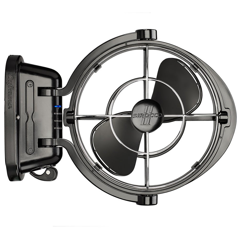 SEEKR by Caframo Sirocco II 3-Speed 7" Gimbal Fan - Black - 12-24V - Life Raft Professionals