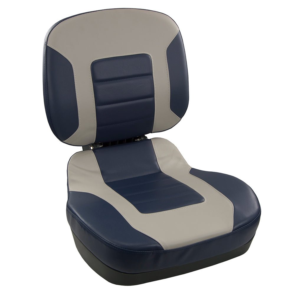 Springfield Fish Pro II Low Back Folding Seat - Navy/Grey - Life Raft Professionals