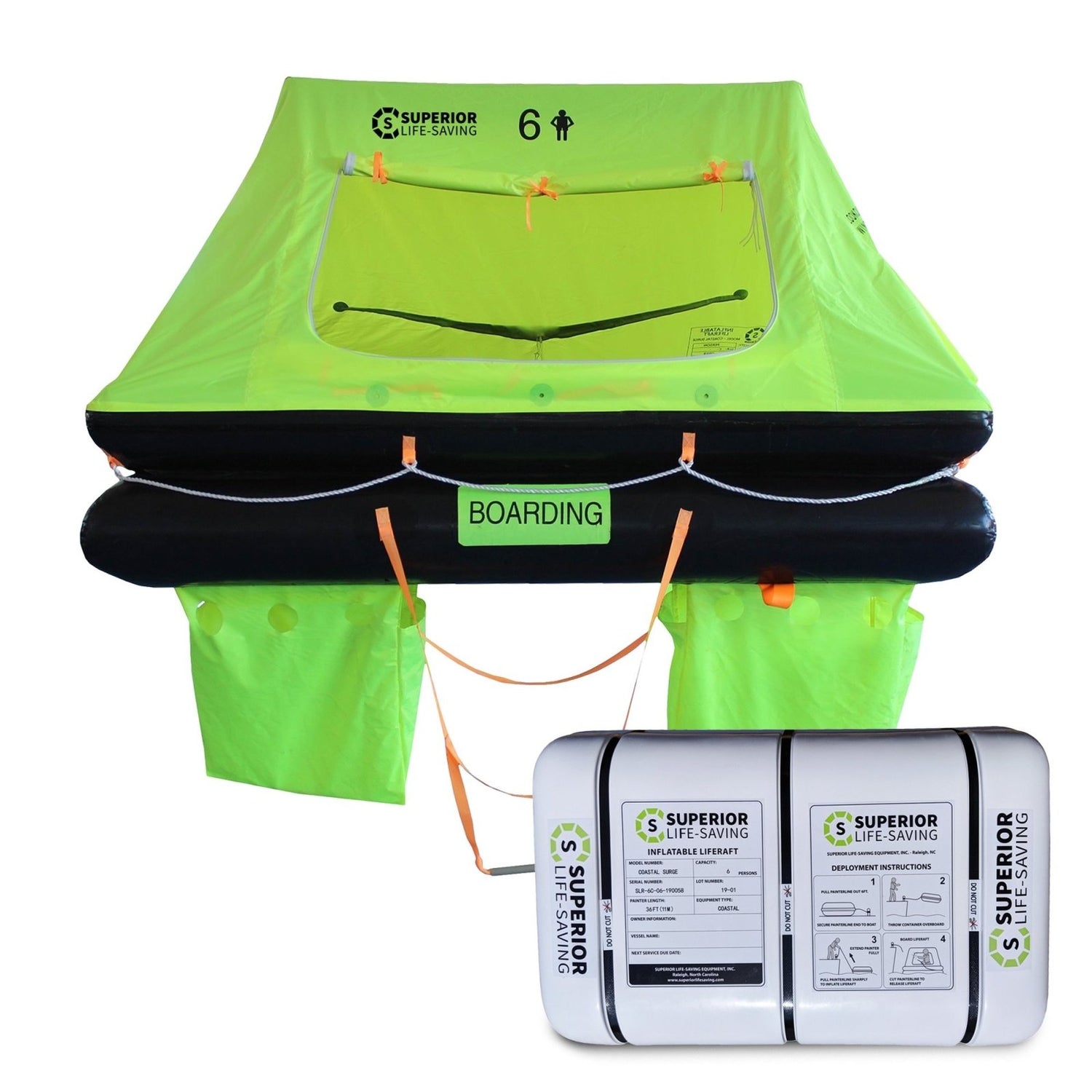 Superior Coastal Surge Life Raft, 6 Person - Life Raft Professionals
