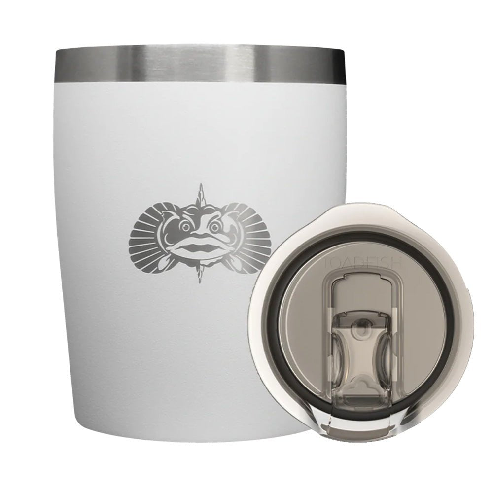 Toadfish Non-Tipping 10oz Rocks Tumbler - White - Life Raft Professionals