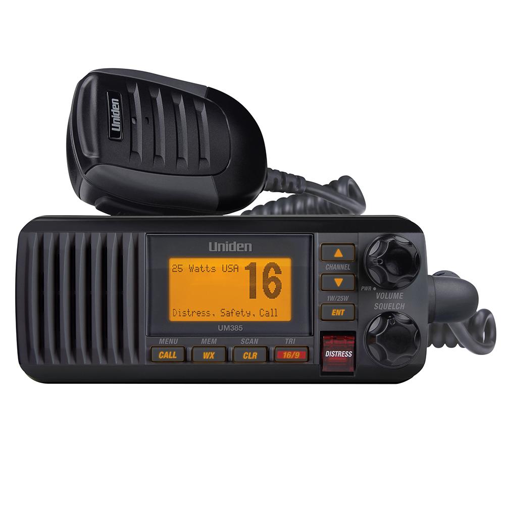 Uniden UM385 Fixed Mount VHF Radio Black Life Raft Professionals
