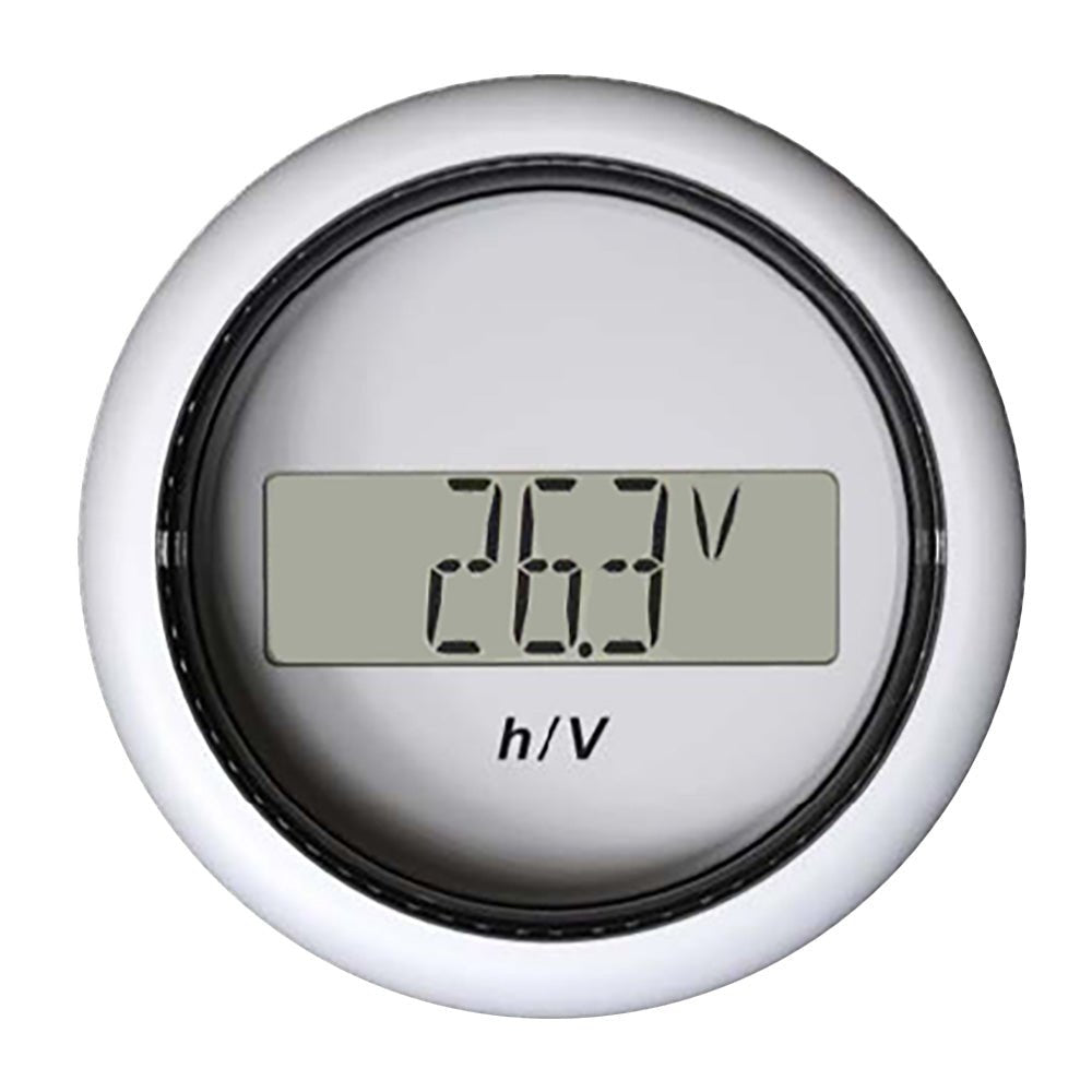 Veratron 52MM (2-1/16") ViewLine Hour Counter-Voltmeter - White - Life Raft Professionals