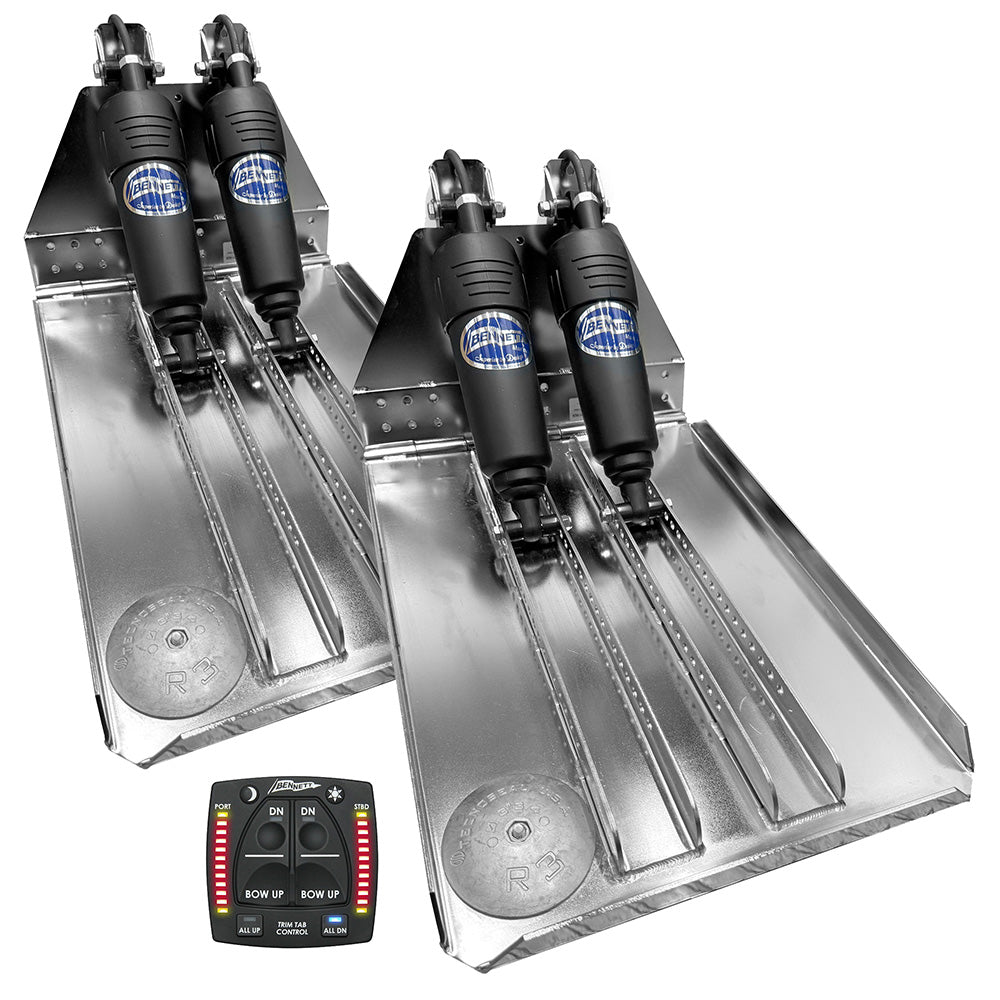 Bennett Marine BOLT 14x23 Dual Electric Trim Tab System w/One Box Indication Unit - Life Raft Professionals