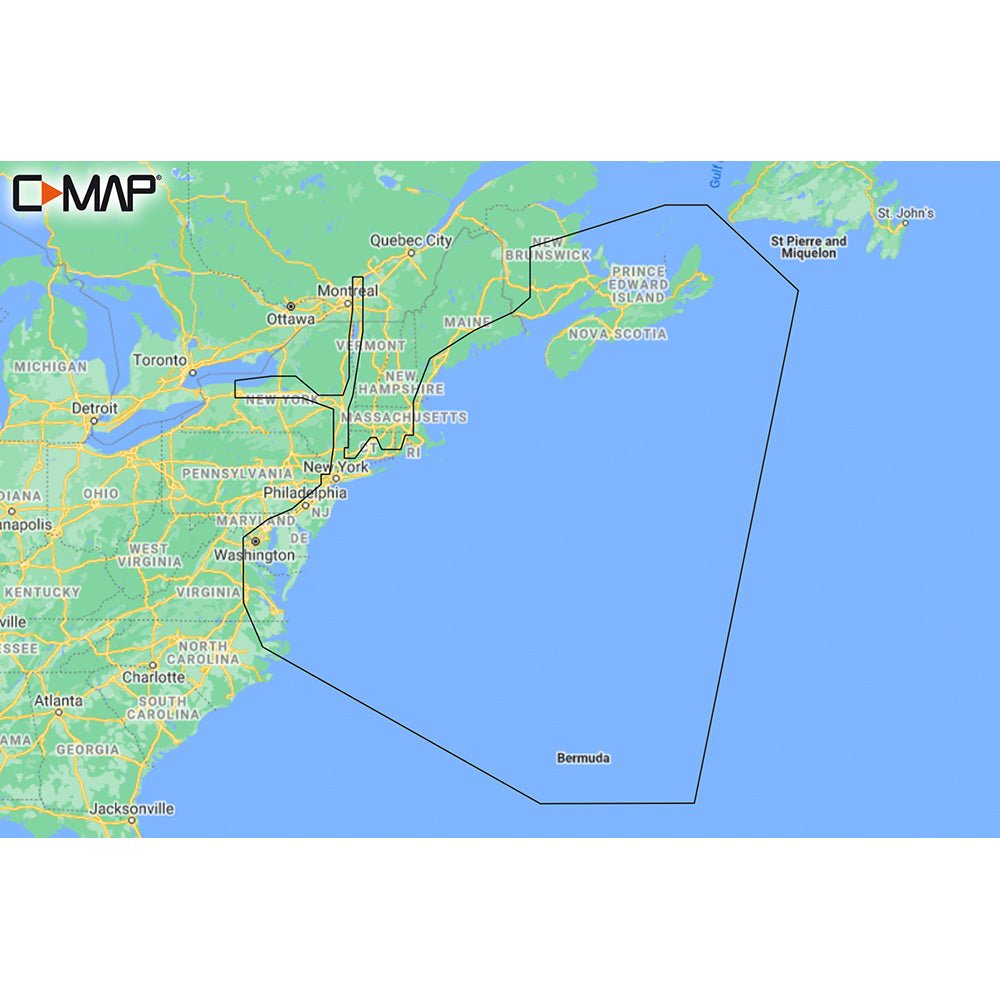 C-MAP M-NA-Y202-MS Nova Scotia to Chesapeake Bay REVEAL Coastal Chart - Life Raft Professionals