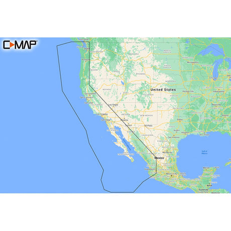 C-MAP M-NA-Y206-MS West Coast Baja California REVEAL Coastal Chart - Does NOT contain Hawaii - Life Raft Professionals