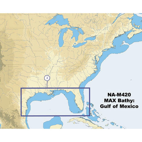 C-Map NA-M420 Gulf of Mexico Bathy Chart - C-Card - Life Raft Professionals