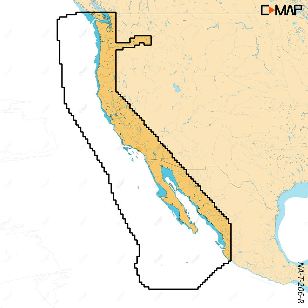 C-MAP REVEAL X - U.S. West Coat Baja California - Life Raft Professionals