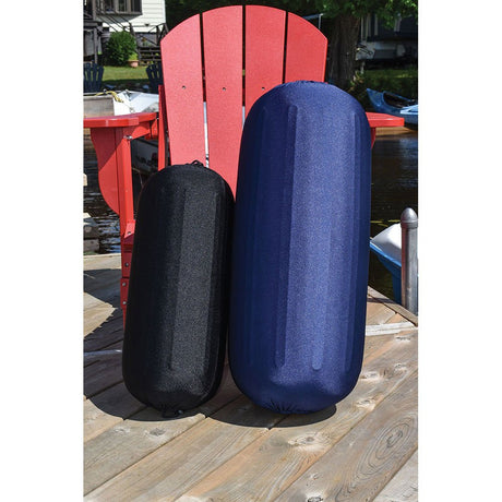 Dock Edge Reversible Fender Cover - Black/Blue - X - Large - Life Raft Professionals